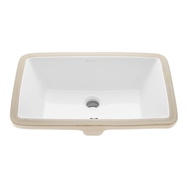 Swiss Madison Voltaire White Ceramic Undermount Rectangular Bathroom Sink (19.7-in x 21-in)