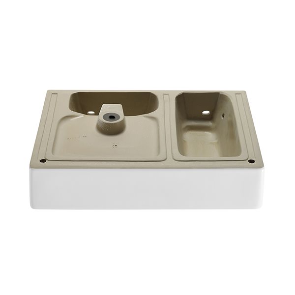 Swiss Madison St. Tropez White Ceramic Wall-Mount Rectangular Bathroom Sink (23.6-in x 16.5-in)