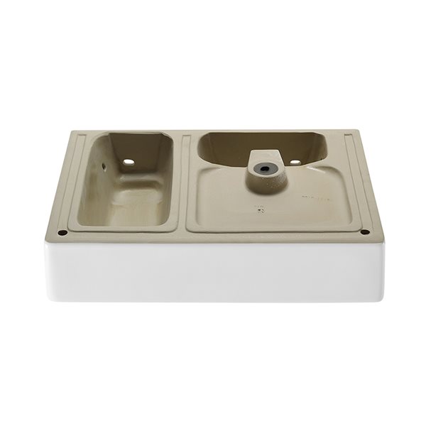 Swiss Madison St. Tropez White Ceramic Wall-Mount Rectangular Bathroom Sink (23.6-in x 16.5-in)