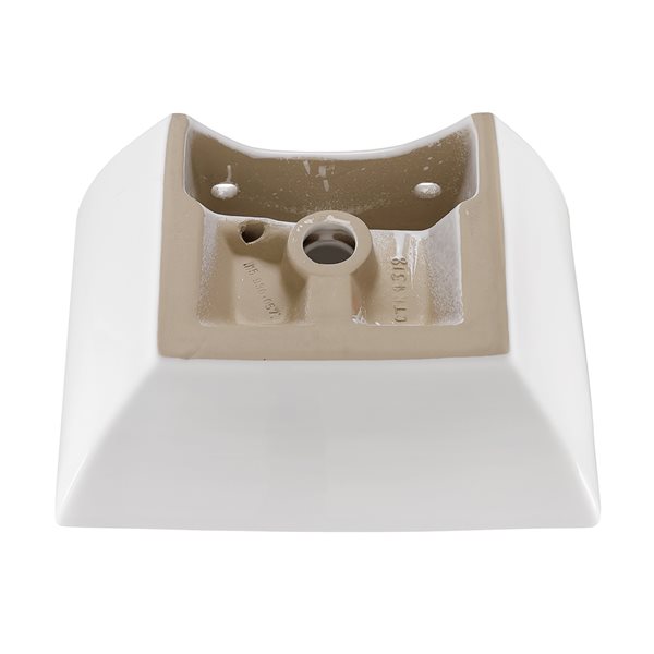 Swiss Madison Sublime White Ceramic Wall-Mount Rectangular Bathroom Sink (17.75-in x 13.56-in)