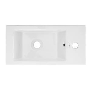 Swiss Madison Voltaire White Ceramic Wall-Mount Rectangular Bathroom Sink (19.7-in x 10-in)