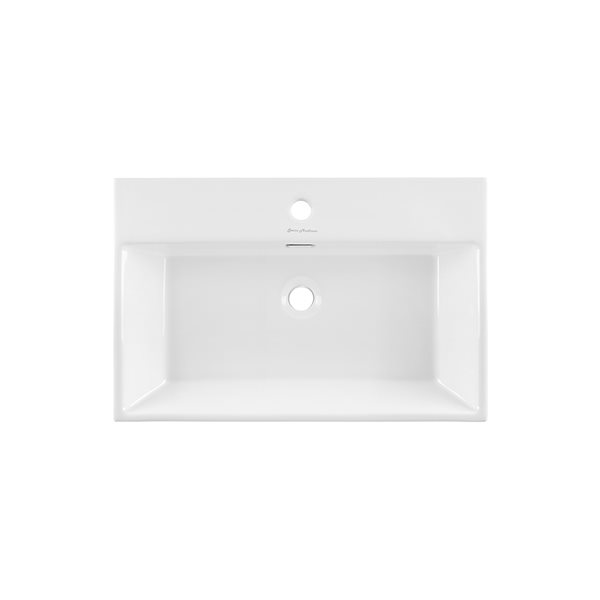 Swiss Madison Claire Gold Ceramic Console Rectangular Bathroom Sink (24-in x 16.53-in)