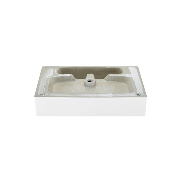 Swiss Madison Claire Gold Ceramic Console Rectangular Bathroom Sink (24-in x 16.53-in)