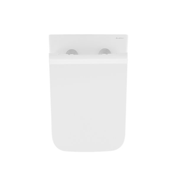 Swiss Madison Carre White Dual Elongated Standard Height Wall-Hung Toilet