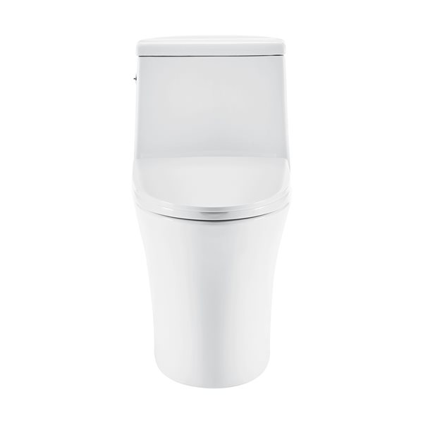 Swiss Madison Hugo White Dual Elongated Toilet 12-in Rough-In Size