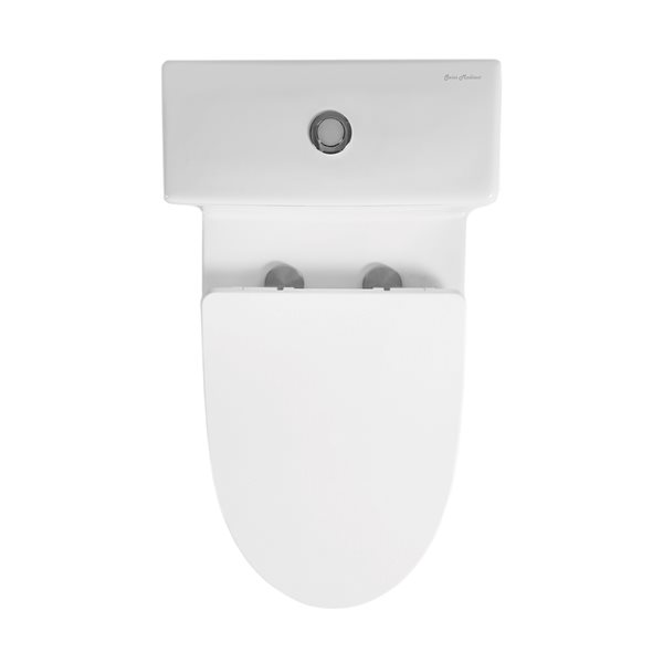 Swiss Madison Dreux White Dual Elongated Toilet 12in RoughIn Size SM