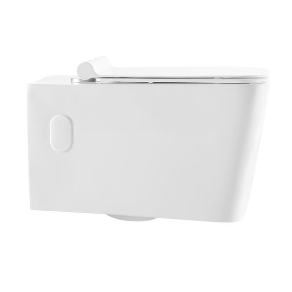 Swiss Madison Concorde White Dual Square Custom Height Wall-Hung Toilet