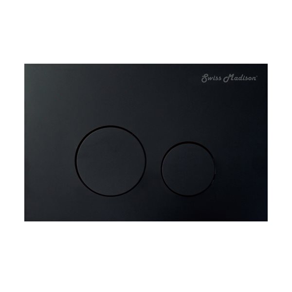 Swiss Madison Matte Black Dual Flush Wall Mount Actuator