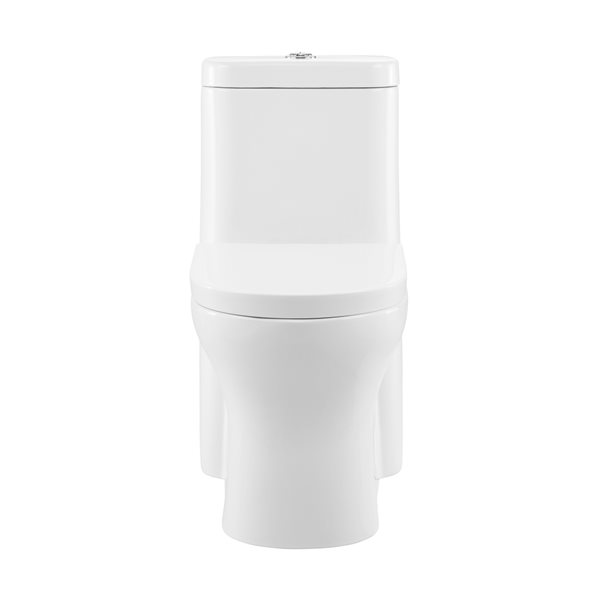 Swiss Madison Monaco White Dual Elongated Toilet 12-in Rough-In Size