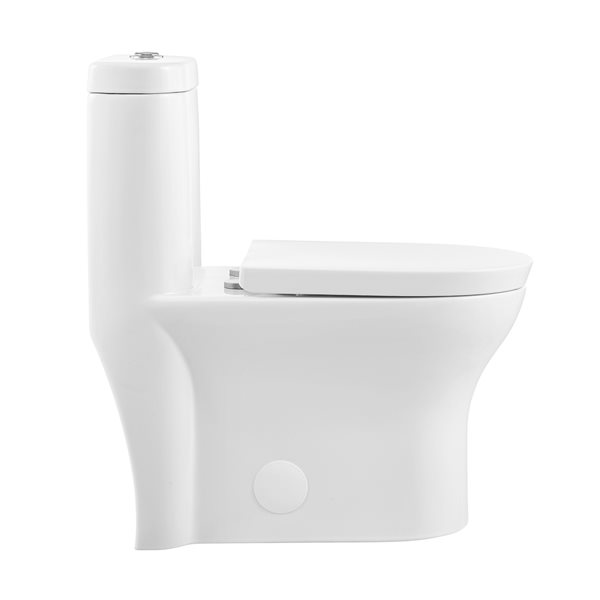 Swiss Madison Monaco White Dual Elongated Toilet 12-in Rough-In Size