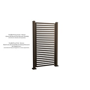 Sunbelly Privacy Screens 36-in x 68-in Bronze Aluminum Outdoor Parallel Privacy Screen