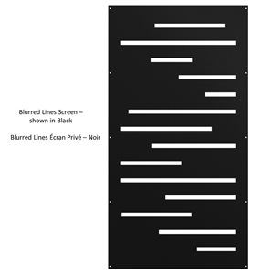 Sunbelly 36 x 68-in Aluminum Black Screen Panel - Blurred Lines (Screen Only)