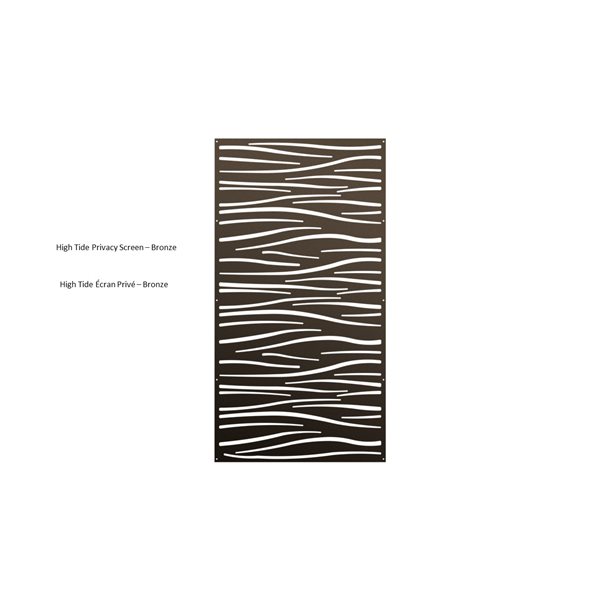 Sunbelly 36 x 68-in Aluminum Bronze Screen Panel - High Tide (Screen Only)