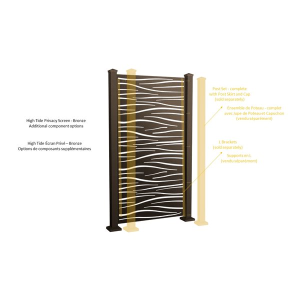 Sunbelly 36 x 68-in Aluminum Bronze Screen Panel - High Tide (Screen Only)