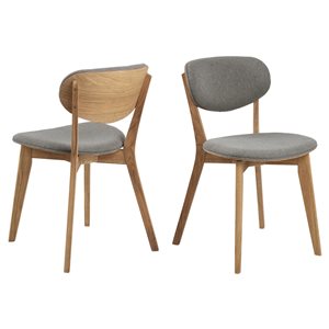 Actona Minsk Contemporary Polyester Side Chair - Set of 2