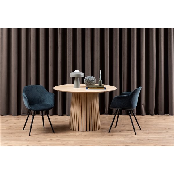 Actona Christo Round White Oak Veneer Dining Table H000021841 RONA