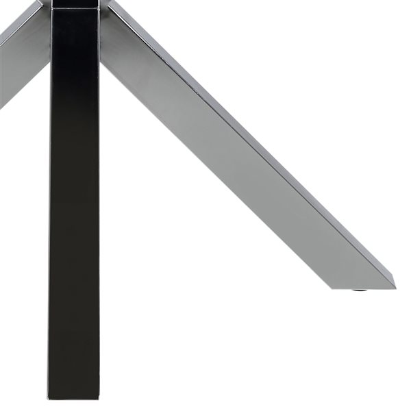 Actona Heaven Round Glass and Chrome Metal Base Dining Table