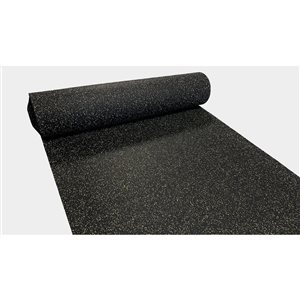 RubberBox Fitness 0.31-in x 48-in x 300-in Black and Cork Colour Flecked Rubber Roll Multipurpose Flooring
