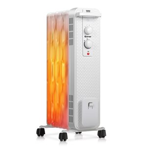 1500W Oil-Filled Heater Portable Radiator Space Heater w/Adjustable Thermostat