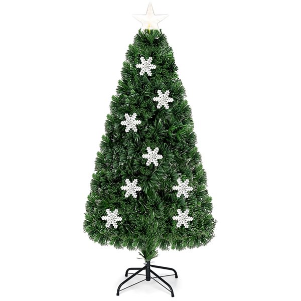 Costway 5ft PreLit Fibre Optic Artificial Christmas Tree with