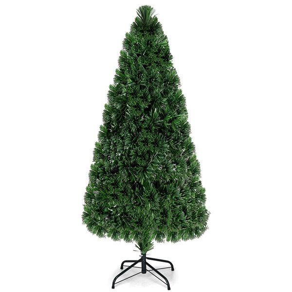 Costway 6ft PreLit Fibre Optic Artificial PVC Christmas Tree with