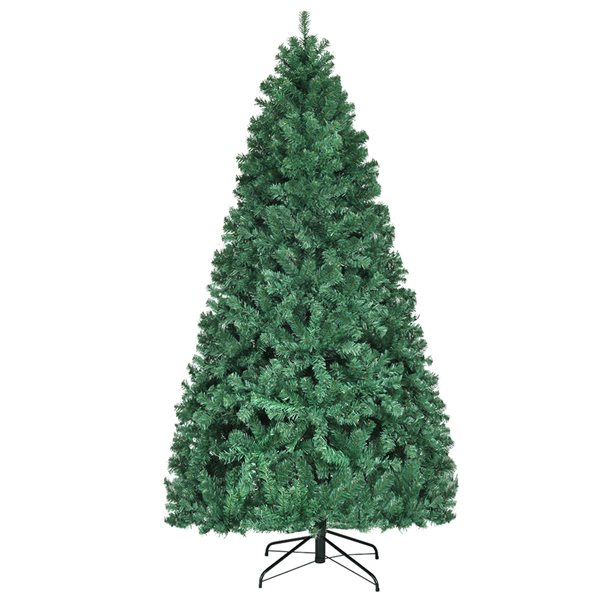 Costway 7.5ft PreLit Hinged PVC Artificial Christmas Tree with 400