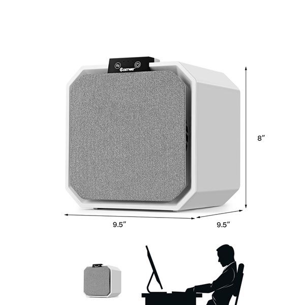 Costway Desktop HEPA Air Purifier with 2-in-1 Composite HEPA Filter