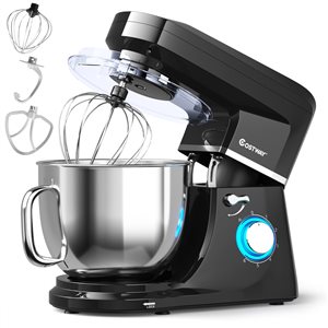 Costway 7-L 6-Speed 660 W Black Commercial/Residential Stand Mixer