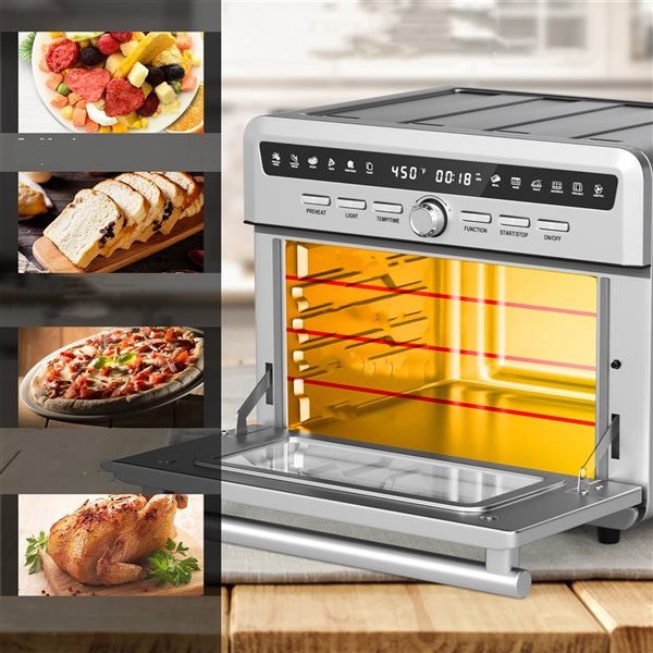 Costway 25-L Silver Air Fryer Oven