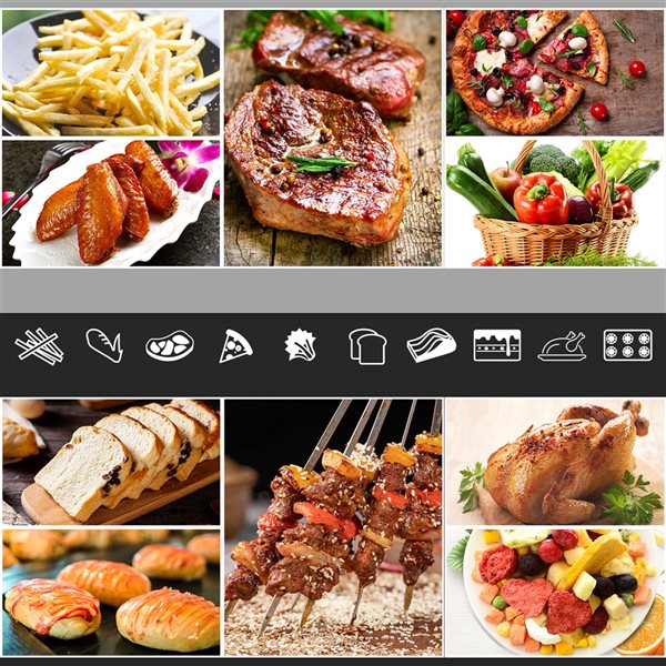 Costway 25-L Silver Air Fryer Oven