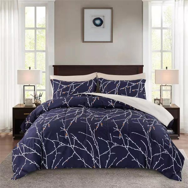 Navy blue 2024 twin comforter