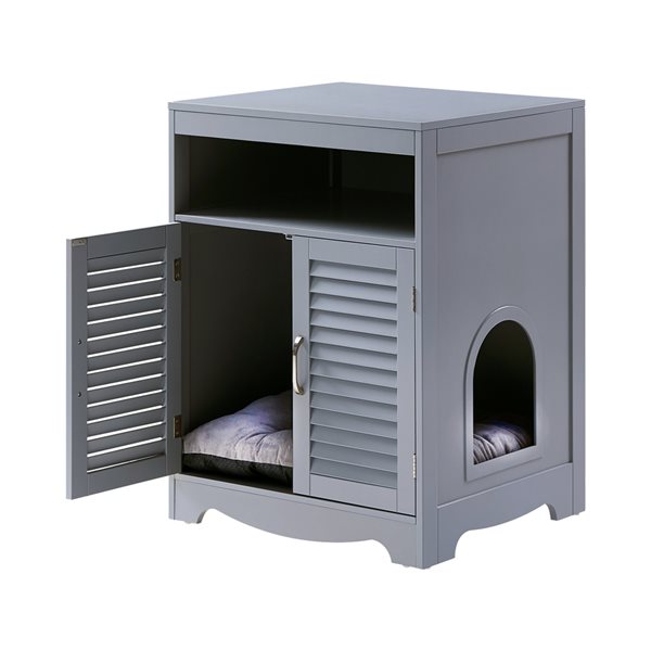 Cat Life Contemporary Cat Litter Hide-Away Cabinet – Grey