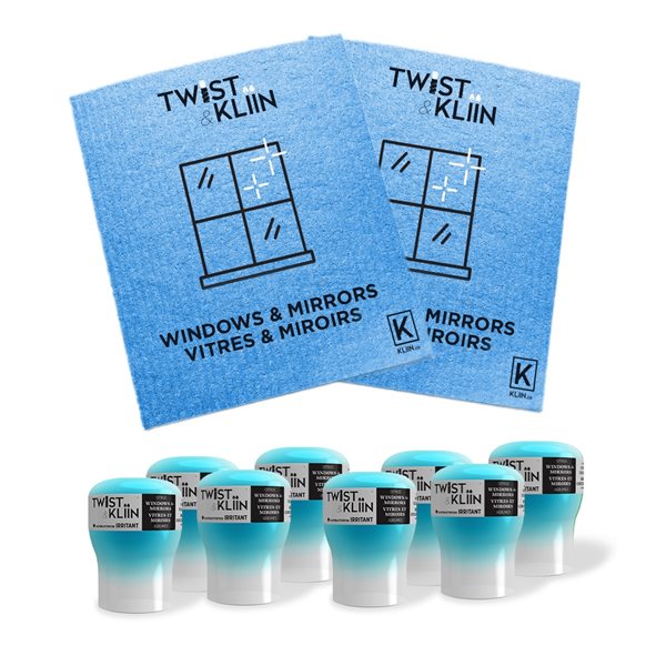 TWIST & KLIIN™ Cleaning Refill Kit for Windows and Mirrors