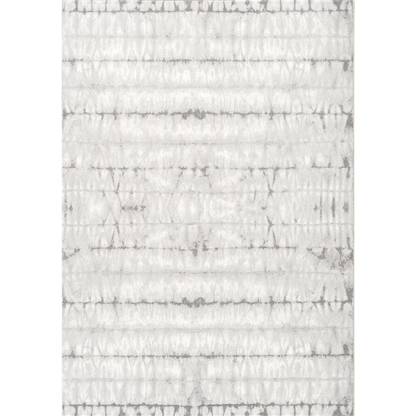 Kalora Intrigue 6ft x 8ft White Rectangular Indoor Abstract Mid
