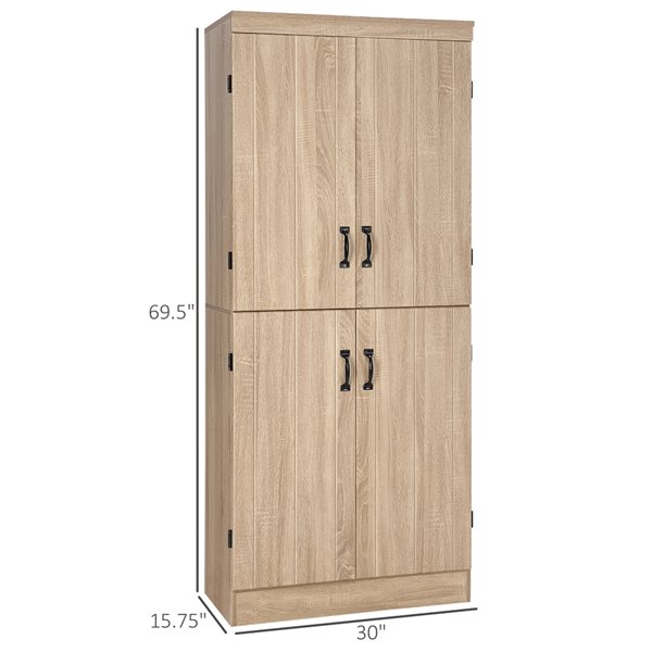 HomCom Natural Composite Pantry