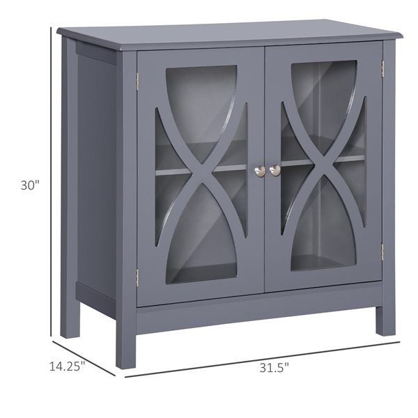 HomCom Grey Composite Sideboard