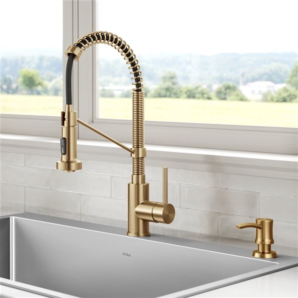 Kraus Brushed Brass Soap and Lotion Dispenser
