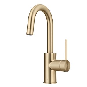 Kraus Oletto Spot-Free Antique Champagne-Bronze 1-Handle Deck Mount Bar and Prep Handle/Lever Residential Kitchen Faucet