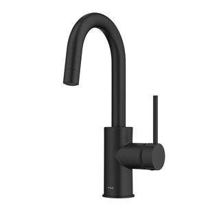 Kraus Oletto Matte Black 1-Handle Deck Mount Bar and Prep Handle/Lever Residential Kitchen Faucet