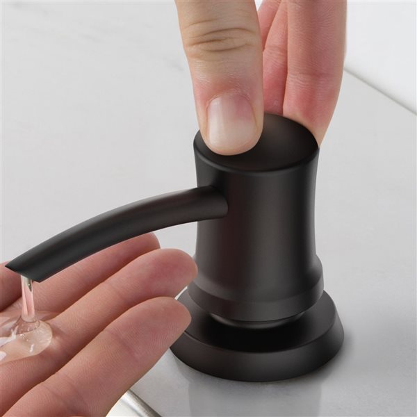 Kraus Matte Black Soap and Lotion Dispenser