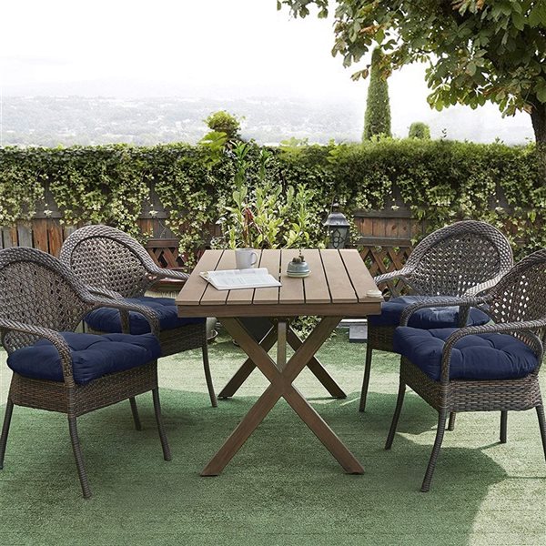 Navy blue deep shop seat outdoor cushions