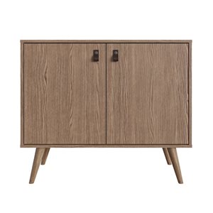 Manhattan Comfort Amber Brown Composite Accent Cabinet