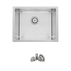 Azuni 17-in x 22-in Stainless Steel Undermount Laundry Sink with Drain