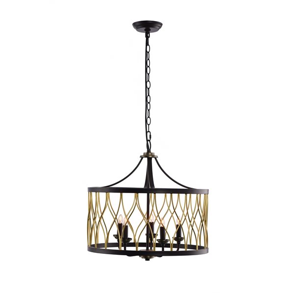 LAZZUR Lighting Selune 5-light Matte Oil Rubbed Bronze Traditional Pendant