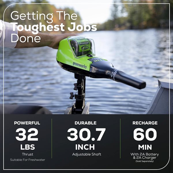 Greenworks 40-Volt 32-lb Trolling Motor - Motor Only