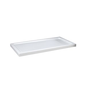 OVE Decors Erika White Acrylic Shower Base 32.01-in W x 60-in L with Reversible Drain