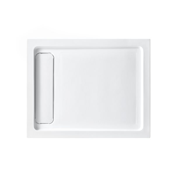 OVE Decors Erika White Acrylic Shower Base 32.01-in W x 47.99-in L with Reversible Drain