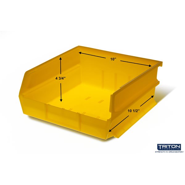 LocBin Wall Storage Bin System in Yellow (6-Bins) and 2- Wall Mount Rails