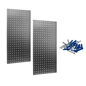 Triton Black Pegboard Kit 24 In. W x 42 In. H x 1/4 In. D HDF Pegboards  with 36 pc. Hook