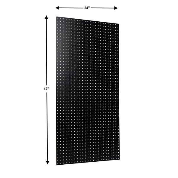 Triton Products 24-in W x 42-in H Black High-Density Fibreboard Pegboard Kit - 37-Piece